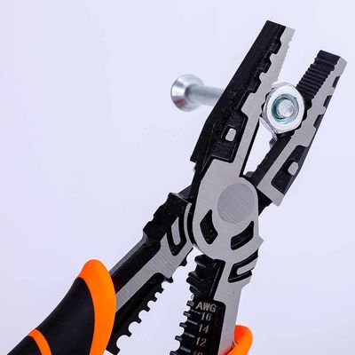 ANSI 9" Combination Pliers Ergonomic Handles Wire Crimping Tool