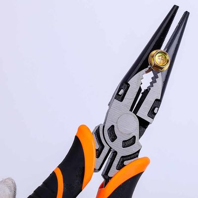 C1055 60CrV 8 Inch Insulated Long Nose Pliers Long Nose Clamp Pliers