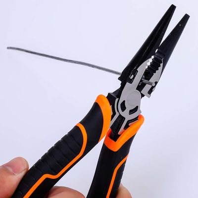 C1055 60CrV 8 Inch Insulated Long Nose Pliers Long Nose Clamp Pliers