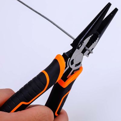C1055 60CrV 8 Inch Insulated Long Nose Pliers Long Nose Clamp Pliers