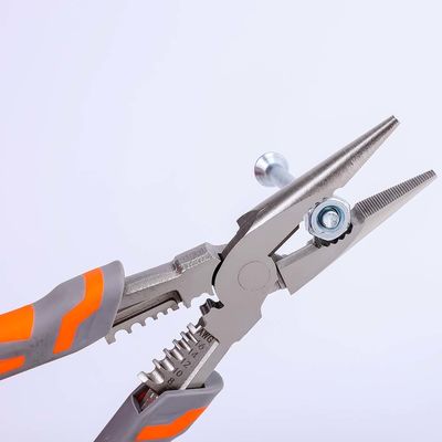 232mm Burnished Long Skinny Pliers Long Handle Pliers High Leverage
