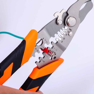 185mm 160g Wire Strippers Multi Purpose Scrap Cable Stripping Wire Cutting Crimping Winding, Splitting Hand Tools 4Cr13