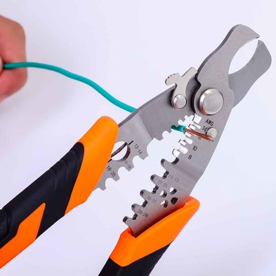 185mm 160g Wire Strippers Multi Purpose Scrap Cable Stripping Wire Cutting Crimping Winding, Splitting Hand Tools 4Cr13