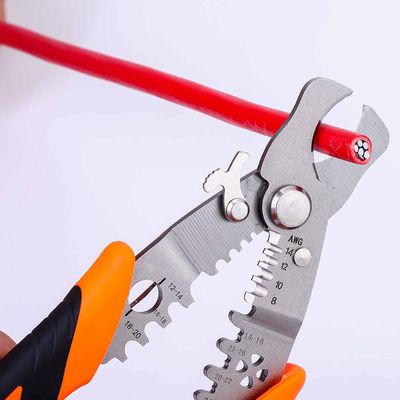 185mm 160g Wire Strippers Multi Purpose Scrap Cable Stripping Wire Cutting Crimping Winding, Splitting Hand Tools 4Cr13