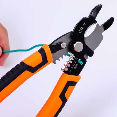 HRC52 Cable Wire Strippers 65Mn Cable Wire Stripping Tool With Safety Locker