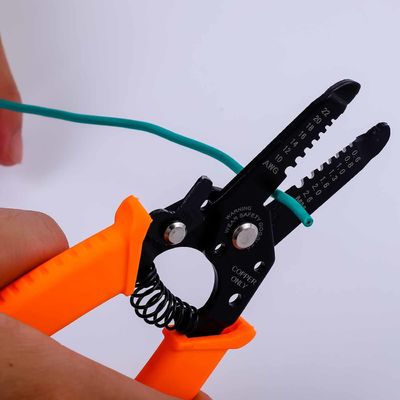 Safety Locker Small Wire Stripper 65Mn 111.3g Cable Jacket Stripping Tool