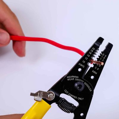 Wire Strippers with Soft Handle and Integrated Opening Spring for Heavy Duty Cutting