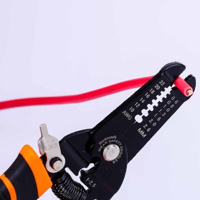 175mm Multi Purpose Wire Strippers Cable Stripping Tool With Safety Locker And Soft Handle