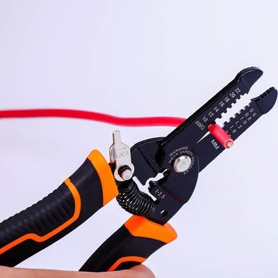 175mm Multi Purpose Wire Strippers Cable Stripping Tool With Safety Locker And Soft Handle