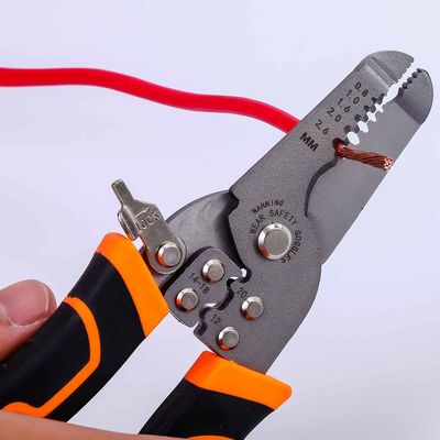Multi Function 134g Cable Striper Crimping Cutting ANSI Wire Stripping And Twisting Tool
