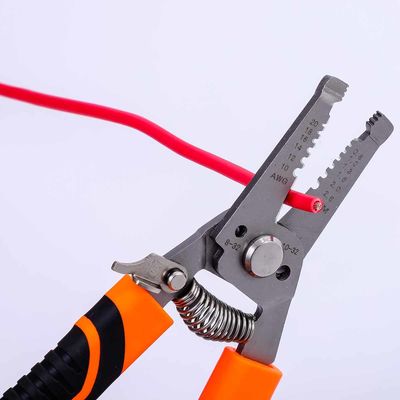 Wire Strippers with Safety Locker and Soft Handle for Easy Cutting and Gripping