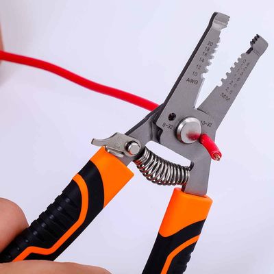 Wire Strippers with Safety Locker and Soft Handle for Easy Cutting and Gripping