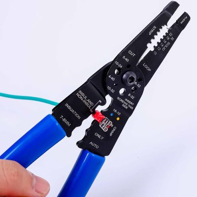 Multi Tool Long Nose Wire Cutter, Wire Crimper, Stripper and Bolt Cutter Multi-Purpose Electrician Tool