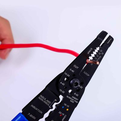 Multi Tool Long Nose Wire Cutter, Wire Crimper, Stripper and Bolt Cutter Multi-Purpose Electrician Tool