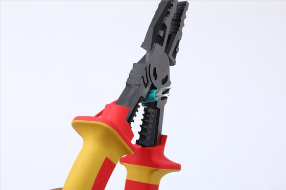 9inch Powerful Insolated Tools Precise Multifunction Cable Stripping Pliers 62 HRC 1000V