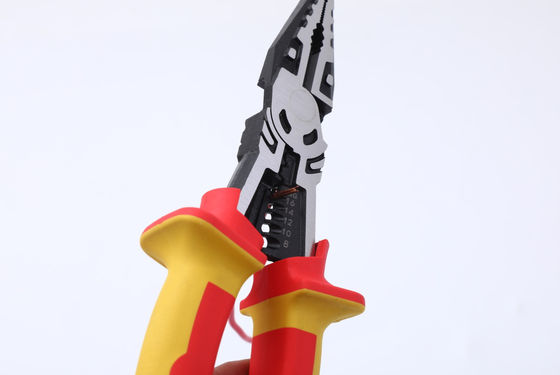 9inch Powerful Insolated Tools Precise Multifunction Cable Stripping Pliers 62 HRC 1000V