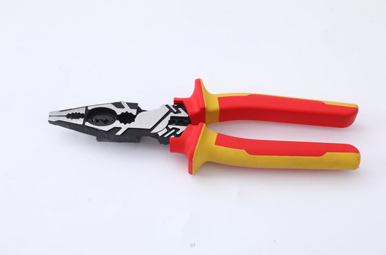 207mm 8inch Insolated Tools High Leverage Combination Cutting Plier 1000V VDE Handle