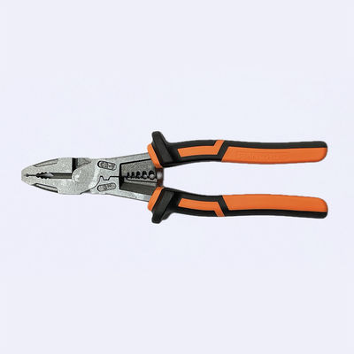 8" Telflon Finished Combination Pliers  High Leverage Wire Cable Crimping Tool