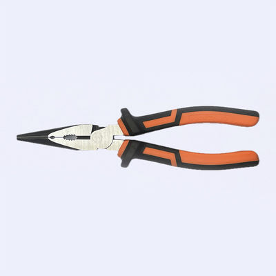 Black Orange Burnished 8 Inch Long Head Pliers Wire Hose Clamp Tool