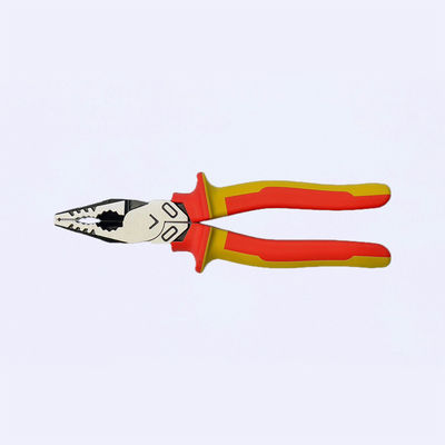 8" High Leverage Multi-Function Combination Pliers VDE insulated handles hand tool set HRC 62 combination pliers side cutting pliers long nose pliers insolated tools Eccentric Labor-saving