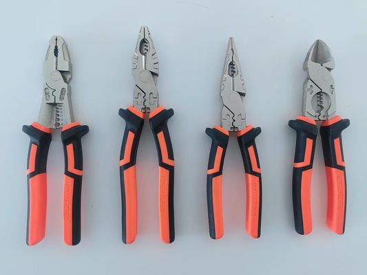8" HIGH LEVERAGE MULTI-FUNCTION COMBINATION PLIERS HAND TOOLS HRC 62 WITH CRIMPING FUNCTION HAND TOOLS SET Eccentric Labor-saving