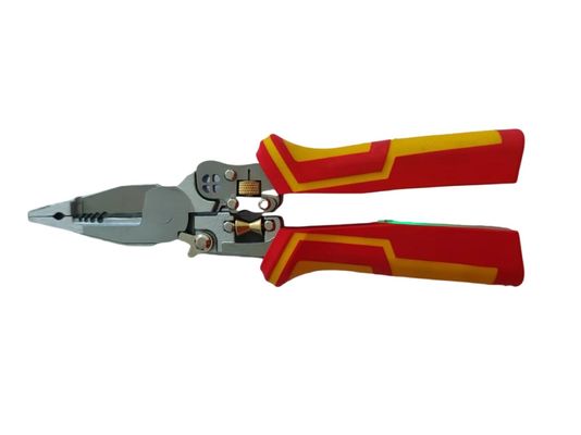 10-in-1 Wire Stripper with Current Measurement, Wire Stripper for Cutting and Pulling Wires, Wire Stripper, Voltage Tester Pliers, Cable Shears for Scraping and Pressing Wires Nickle Finishing